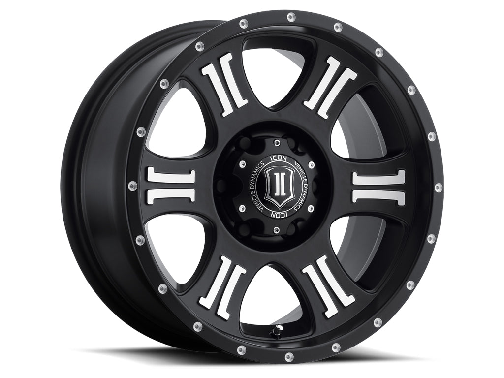 ICON Alloys SHIELD SAT BLK MACH - 17 X 8.5 / 6 X 135 / 6MM / 5" BS 1017856350MB