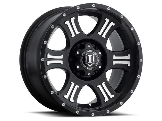 ICON Alloys SHIELD SAT BLK MACH - 17 X 8.5 / 6 X 135 / 6MM / 5" BS 1017856350MB