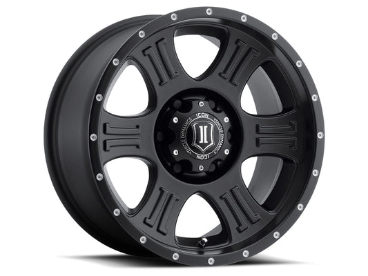 ICON Alloys SHIELD SAT BLK - 17 X 8.5 / 6 X 135 / 6MM / 5" BS 1017856350SB