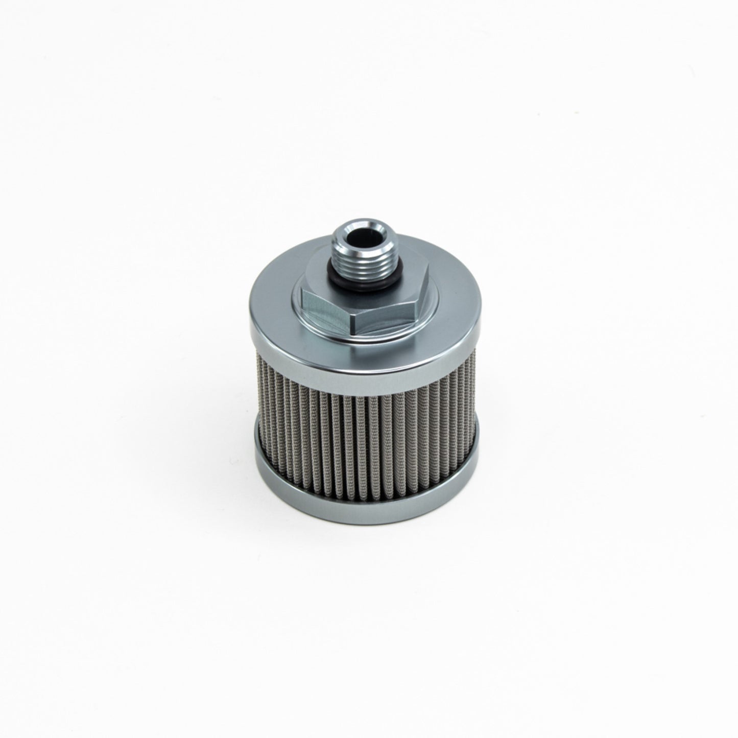 Deatschwerks Fuel pump pre-filter, SS, 6AN, 100 micron, universal. Fits DW in-line fuel pump PN 9-250 DEW-8-01-06100