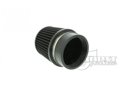 BOOST products Universal Air Filter 76mm (3") ID Connection, 90mm (3-35/64") Length, Black IN-LU-090-076
