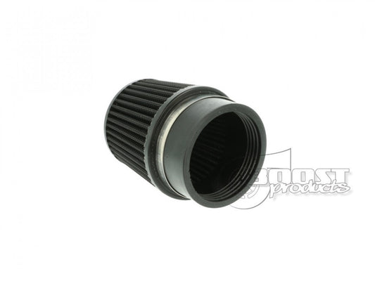 BOOST products Universal Air Filter 76mm (3") ID Connection, 90mm (3-35/64") Length, Black IN-LU-090-076