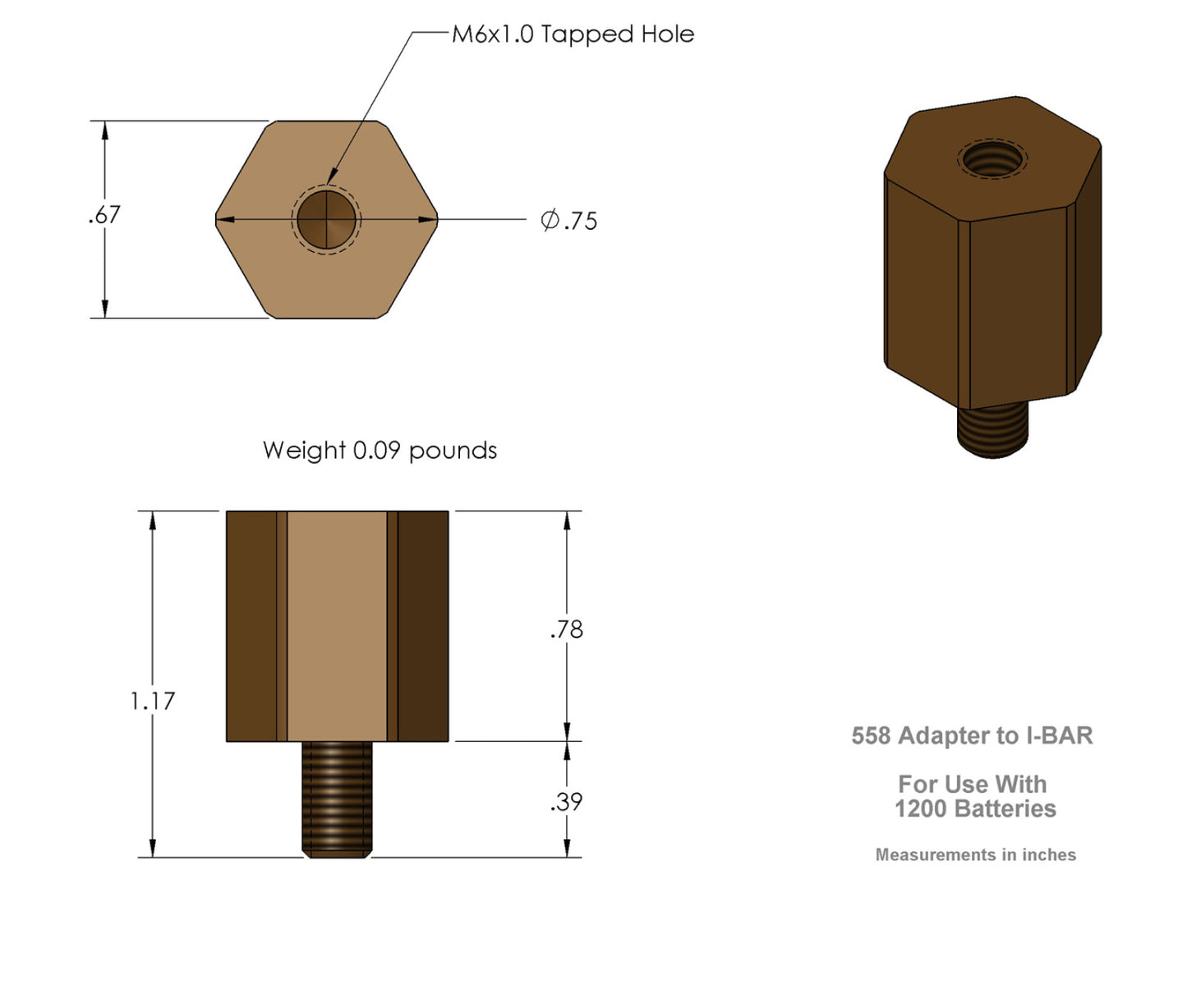 XS Power Batteries I-BAR 1200 Adaptor - Allows fitment of I-BAR Accessories 558