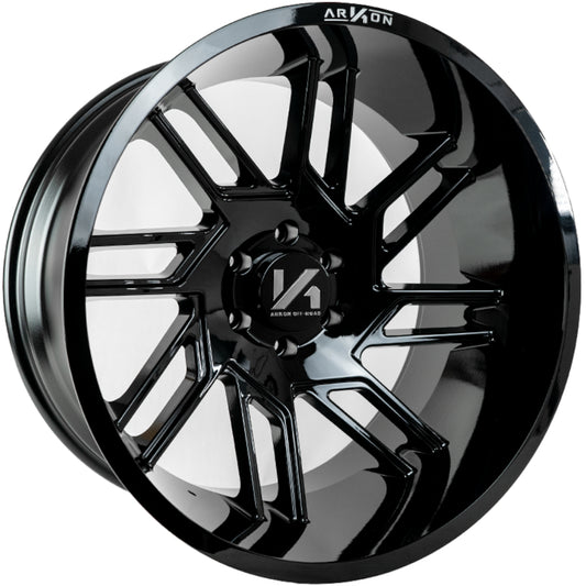 DaVinci Off Road Wheels Gloss Black 22x10 Right 8x180 -25 125.5mm