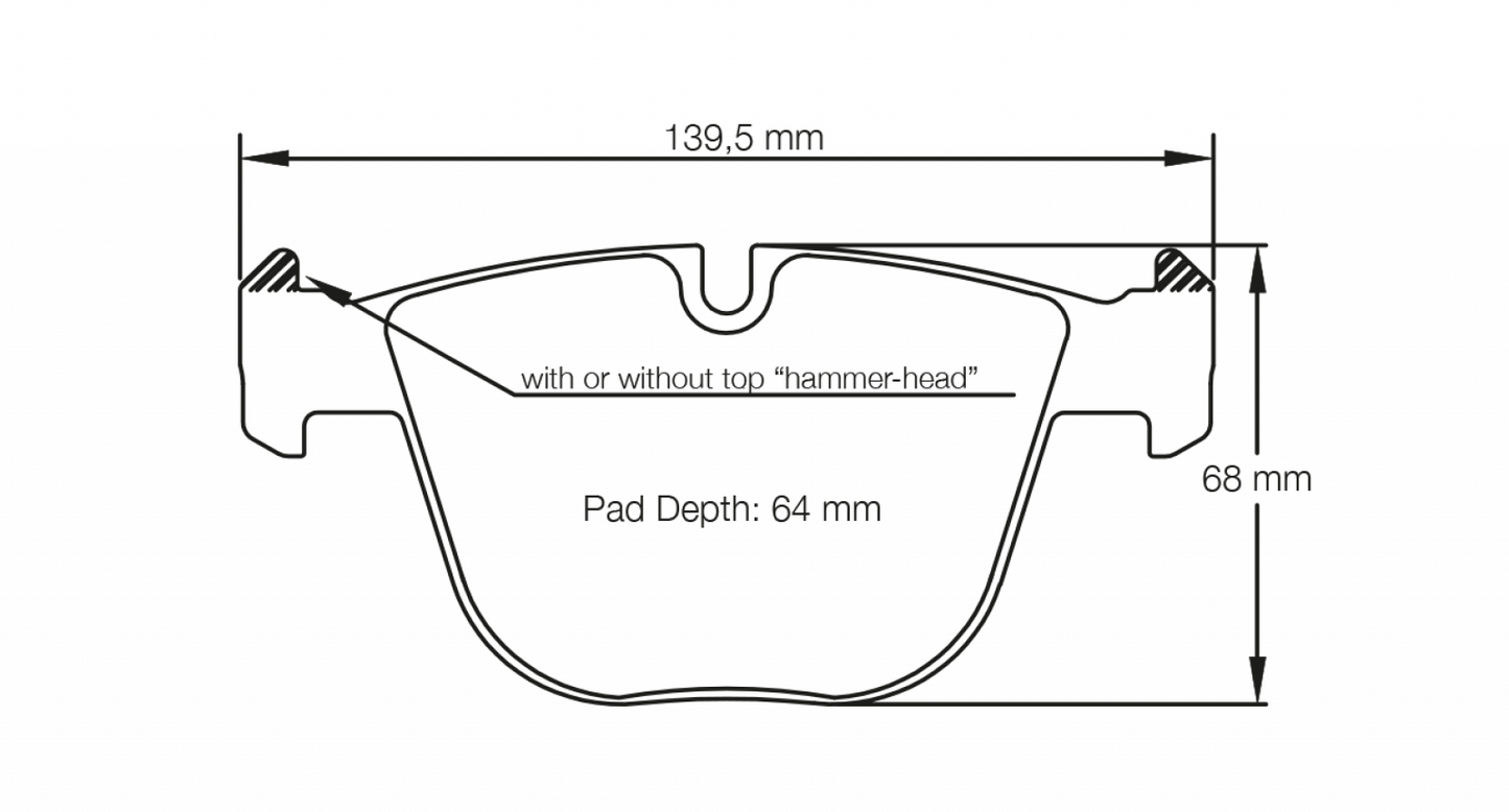 PAGID Racing Pagid BMW 1 Series Coupe, M3, M5, M6 RST4 Rear Brake Pads 8021-RST4