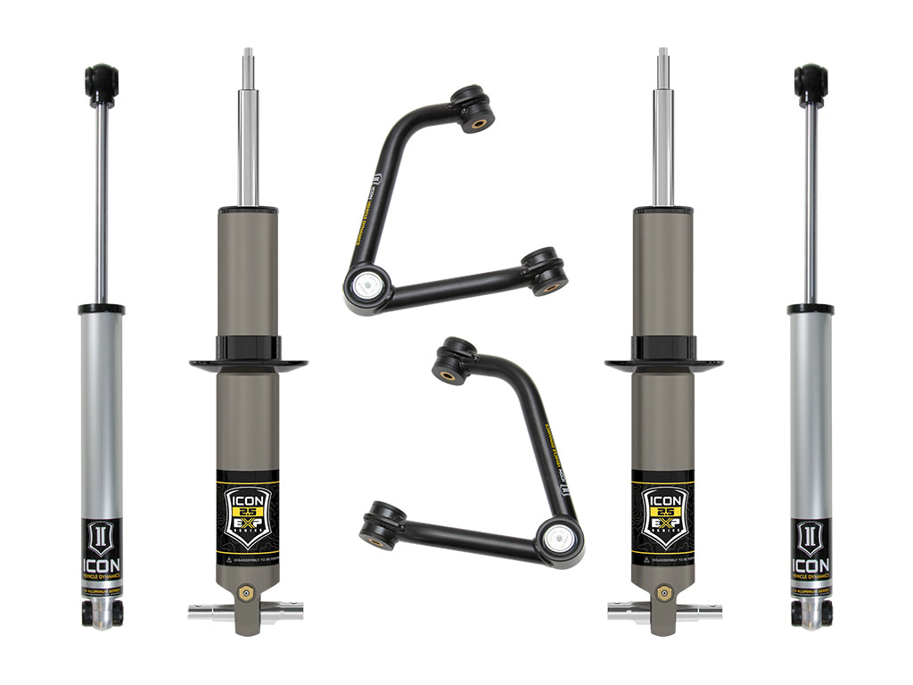 ICON Vehicle Dynamics 19-23 GM 1500 2.375-3.75" Lift Stage 2 EXP Suspension System Tubular K73072T