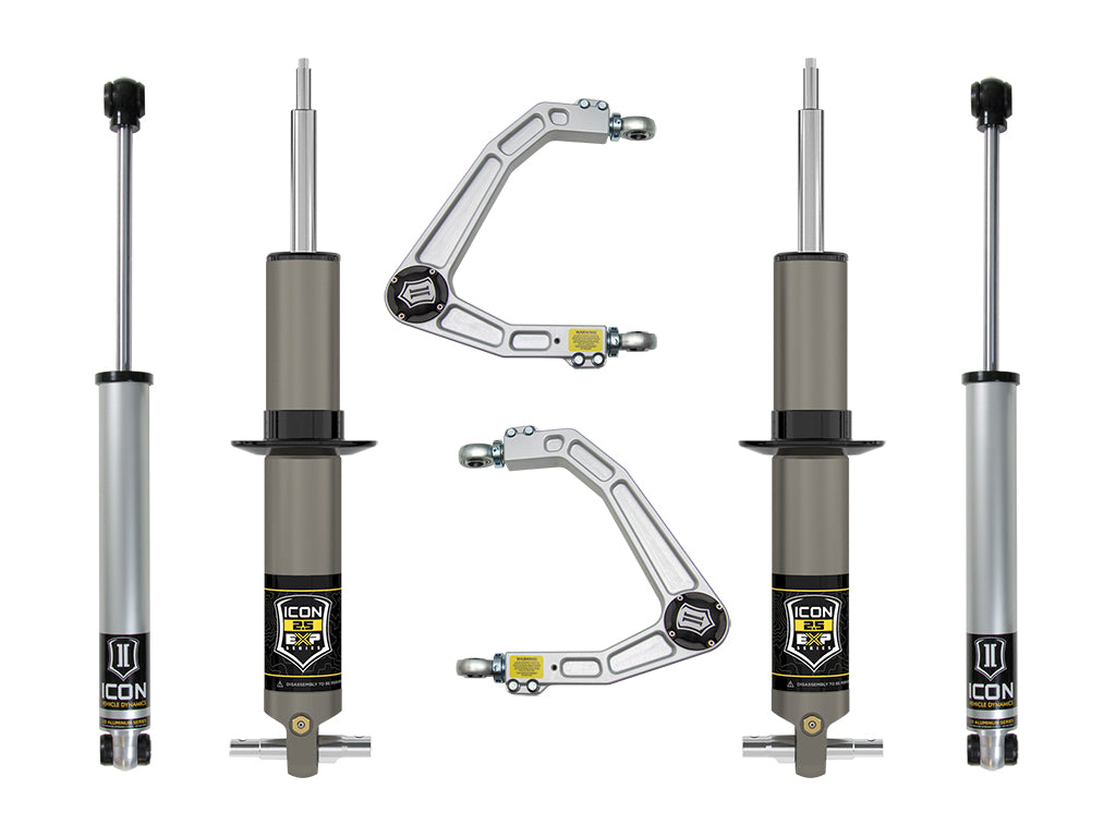 ICON Vehicle Dynamics 19-23 GM 1500 2.375-3.75" Lift Stage 2 EXP Suspension System Billet K73072