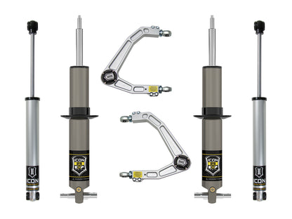 ICON Vehicle Dynamics 19-23 GM 1500 2.375-3.75" Lift Stage 2 EXP Suspension System Billet K73072