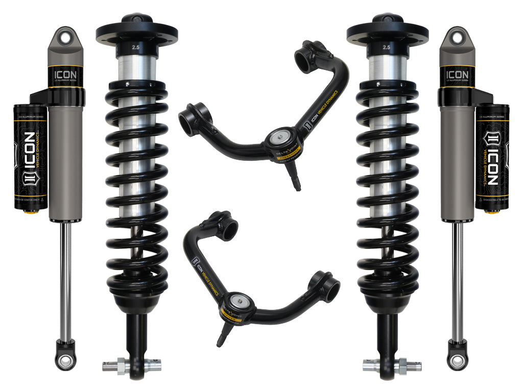 ICON Vehicle Dynamics 21-23 Ford F150 4WD 0-2.75" Lift Stage 3 Suspension System Tubular UCA K93113T