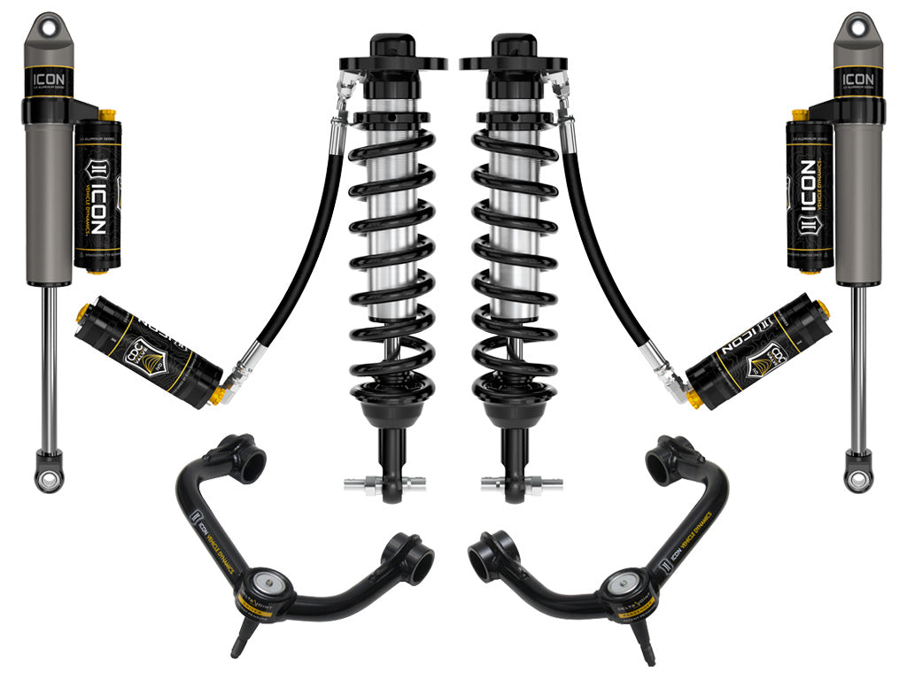 ICON Vehicle Dynamics 21-23 Ford F150 4WD 0-2.75" Lift Stage 5 Suspension System Tubular UCA K93115T