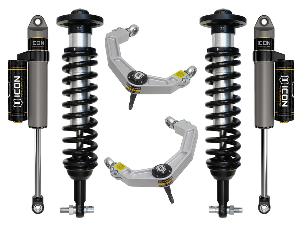 ICON Vehicle Dynamics 21-23 Ford F150 2WD 0-3" Lift Stage 3 Suspension System Billet UCA K93123