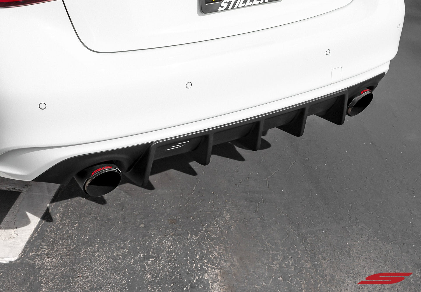 2018-2021 Infiniti Q50 Rear Diffuser - Matte Black - KB11241MB
