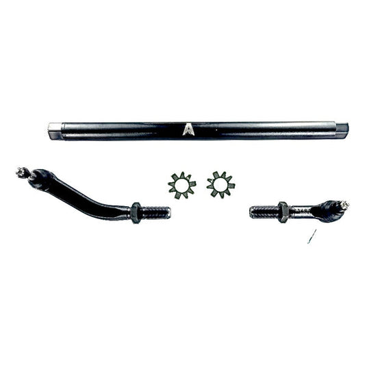 Apex Chassis Heavy Duty 2.5 Ton No Flip Drag Link Assembly in Steel Fits: 19-22 Jeep Gladiator JT 18-22 Jeep Wrangler JL/JLU Rubicon Mohave Sahara Sport. Note: This NO-FLIP kit fits Dana 44 & Dana 30 axles with a lift of 4.5 inches or less