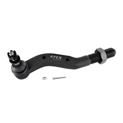 Apex Chassis Heavy Duty 2.5 Ton Tie Rod Assembly in Polished Aluminum Fits: 19-22 Jeep Gladiator JT 18-22 Jeep Wrangler JL/JLU Rubicon Mohave Sahara Sport. Note: This kit fits a Dana 44 axle. KIT126-JJSP