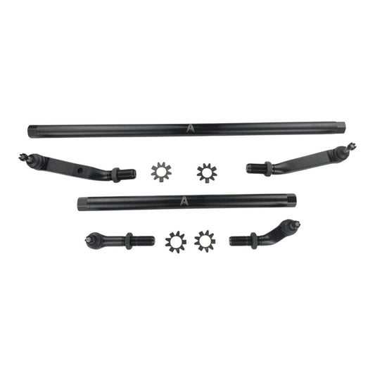 Apex Chassis Heavy Duty Tie Rod and Drag Link Assembly Fits: 03-13 RAM 2500/3500 Includes Complete Tie Rod and Drag Link Assemblies. Note requires stabilizer clamp. 03-08 requires PA115 Pitman Arm
