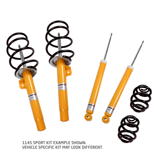 Koni - 1145 KONI Sport/Eibach Kit- 4 Sport (yellow) dampers & 4 Eibach lowering springs 1145 1205