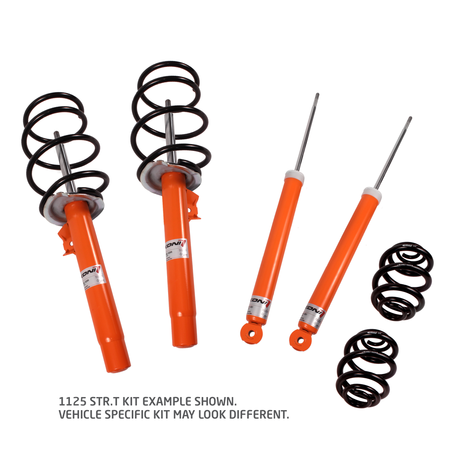 Koni - 1125 KONI STR.T/Eibach Kit- 4 STR.T (orange) dampers & 4 Eibach lowering springs 1125 1096