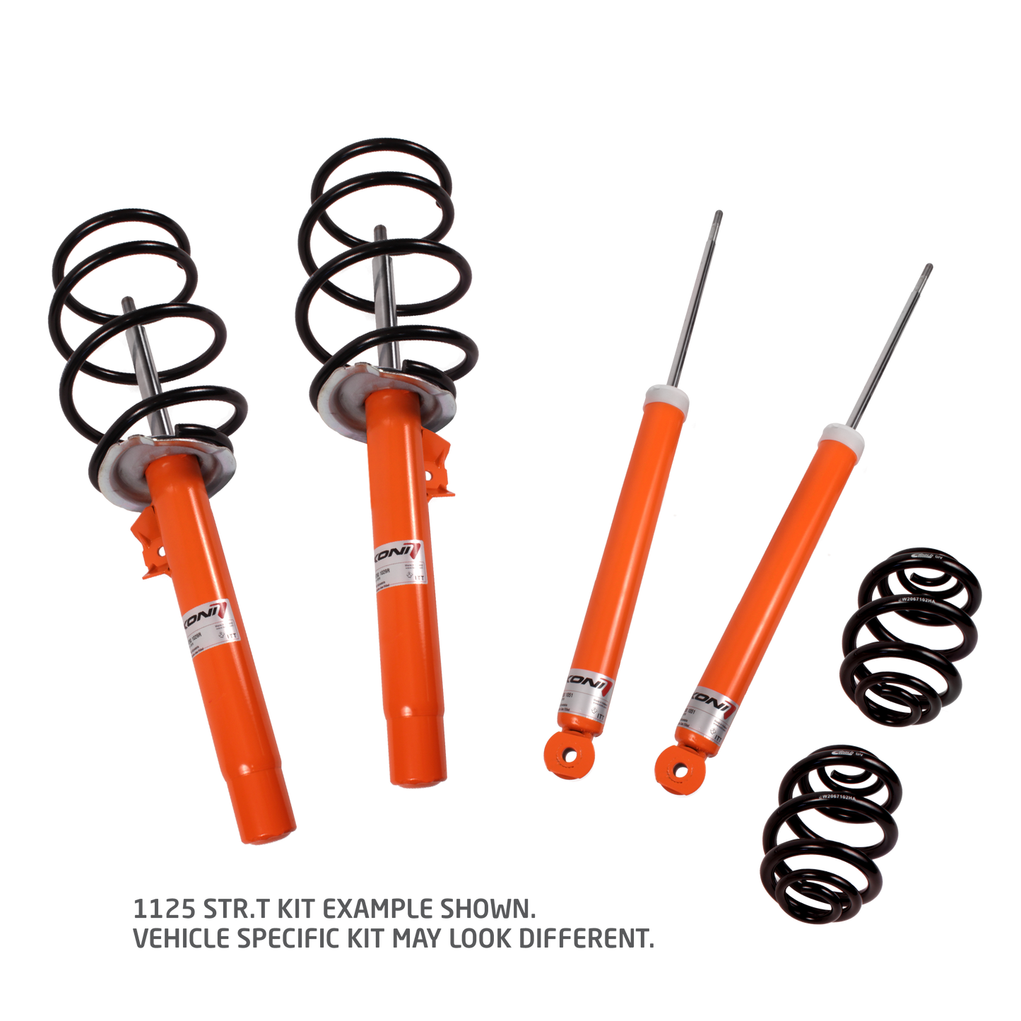 Koni - 1125 KONI STR.T/Eibach Kit- 4 STR.T (orange) dampers & 4 Eibach lowering springs 1125 1194