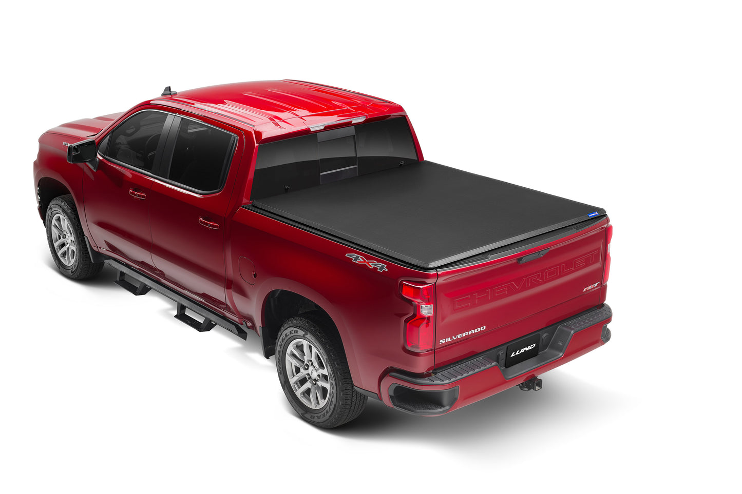 Lund 95094 Genesis Tri-Fold Truck Bed Tonneau Cover For 2007-2013 Silverado And Sierra 1500; 2007-2014 Silverado And Sierra 2500 HD 3500 HD; Fits 8 Ft. Bed