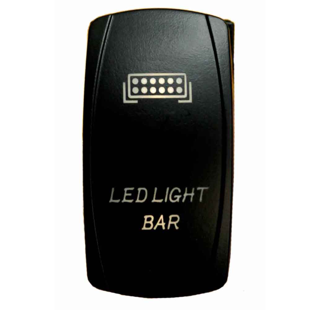 Quake LED - QRS372 - Rocker Switch LED Light Bar 3 Way 7 Pin White