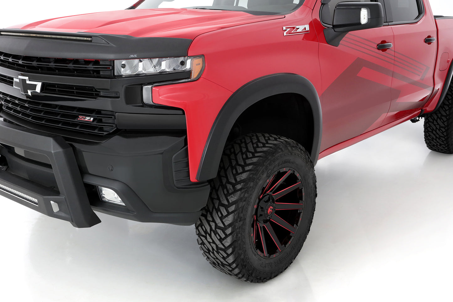 Lund SX140SA Elite Series Black Sport Style Smooth Finish Front Fender Flares For 2019-2022 Chevrolet Silverado 1500
