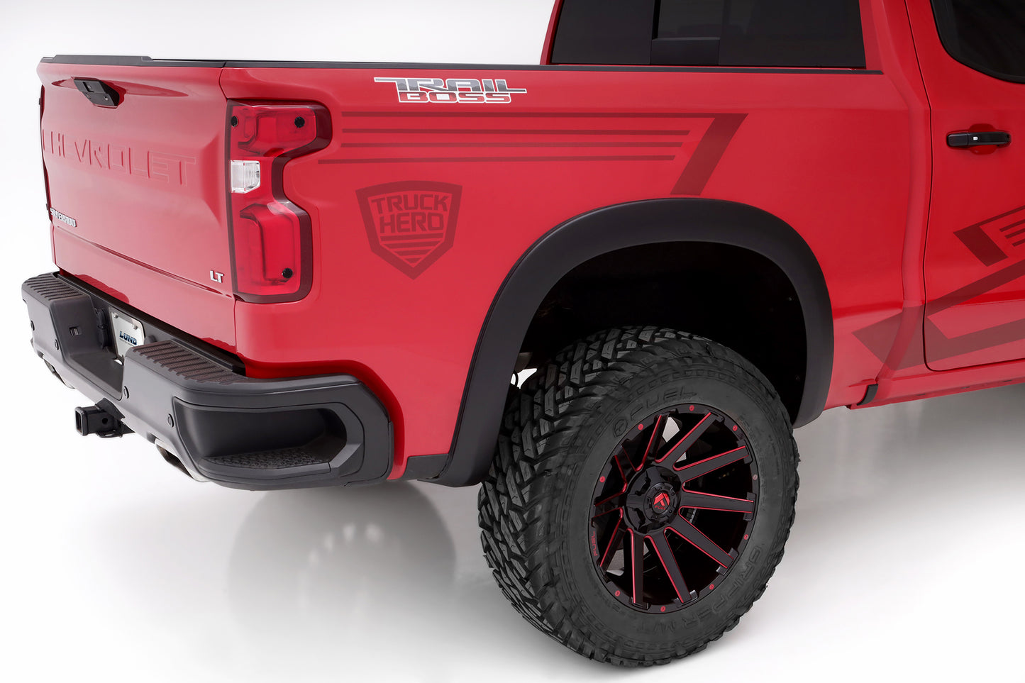 Lund SX140TB Elite Series Black Sport Style Textured Finish Rear Fender Flares For 2019-2022 Chevrolet Silverado 1500