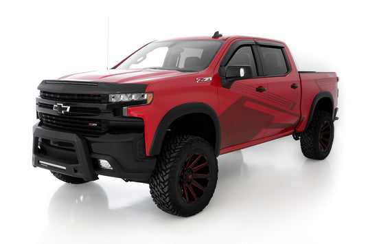 Lund SX140S Elite Series Black Sport Style Smooth Finish 4-Piece Fender Flare Set For 2019-2022 Chevrolet Silverado 1500