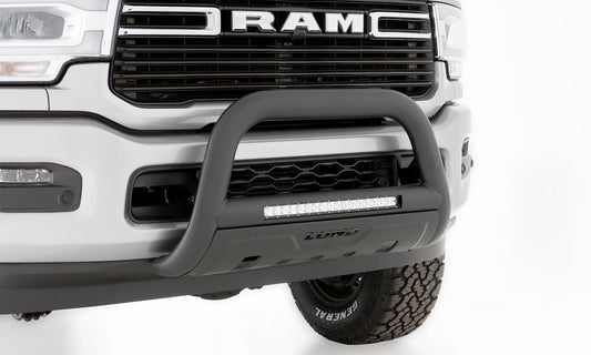 Lund 47121308 Black Bull Bar With Integrated 20 Inch LED Light Bar For 2020-2022 Ram 2500/3500