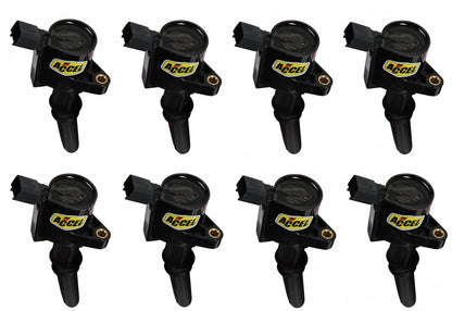 ACCEL Ignition Coil - SuperCoil - 1998-2008 Ford 4.6L/5.4L/6.8L 2-valve modular engines -Black - 8-Pack 140032K-8