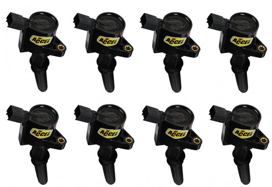 ACCEL Ignition Coil - SuperCoil - 1998-2008 Ford 4.6L/5.4L/6.8L 2-valve modular engines -Black - 8-Pack 140032K-8