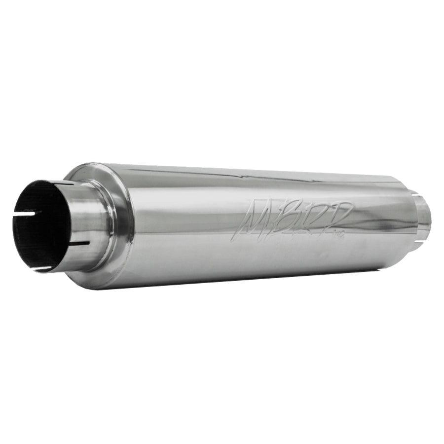 MBRP Exhaust 4in. inlet/outlet; Quiet tone muffler; 24in. body; 6in. diameter; 30in. overall; T304 M1004