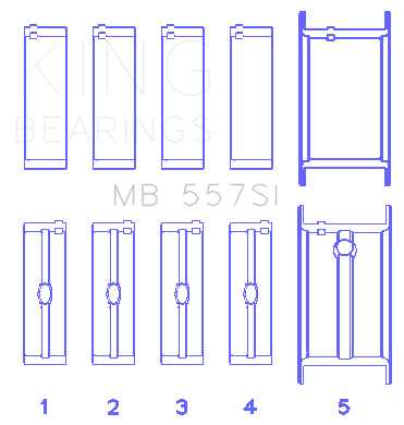 King Engine Bearings MB 557SISTDX