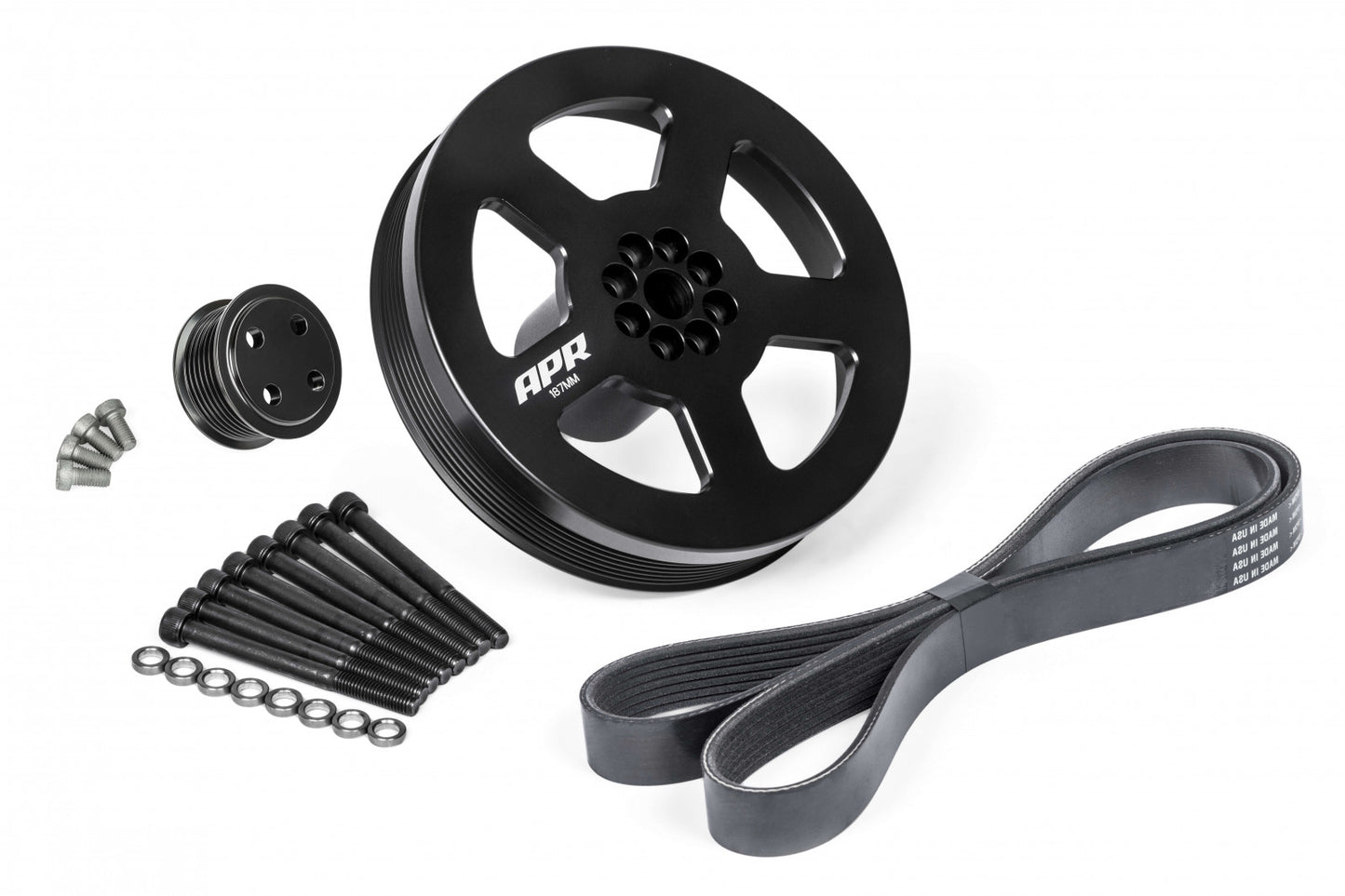 APR 3.0TFSI Supercharger Drive And Crank Pulley With Belt (Bolt On) MS100185