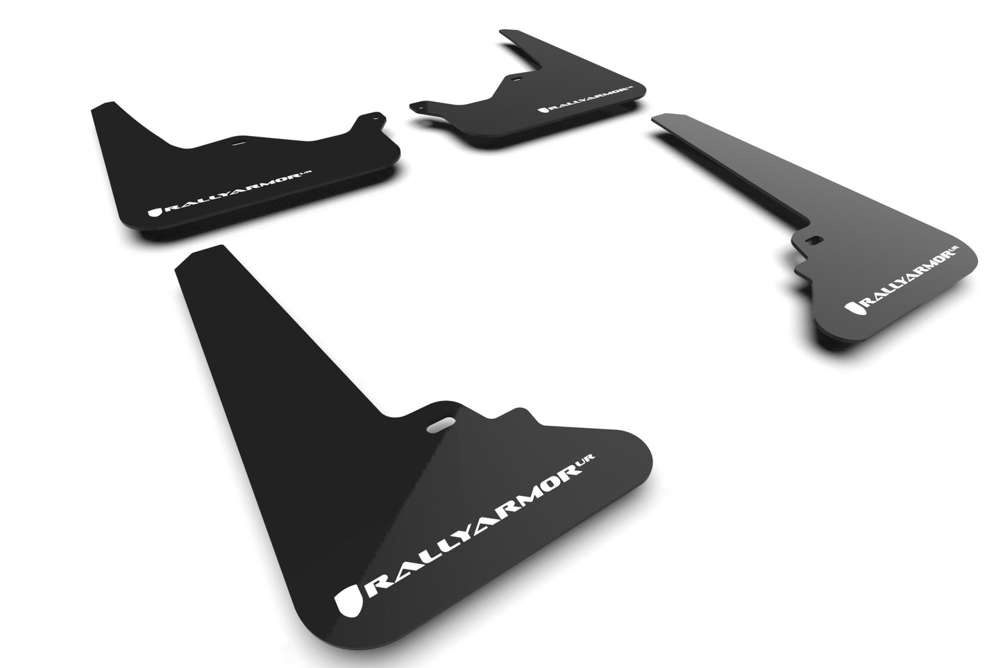 Rally Armor MF101-UR-BLK-WH - 2021-22 Tesla Model S & S Plaid - Black Mud Flap/White Logo
