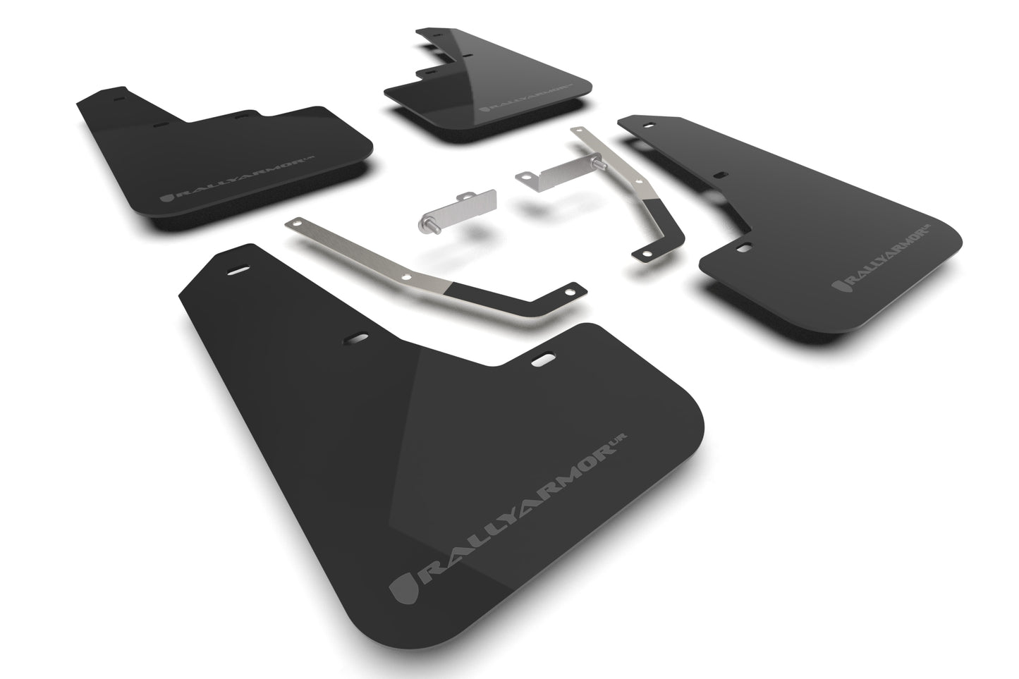 Rally Armor MF106-UR-BLK-GRY - 2024 Subaru Crosstrek Lift/AT - Black Mud Flap/Grey Logo