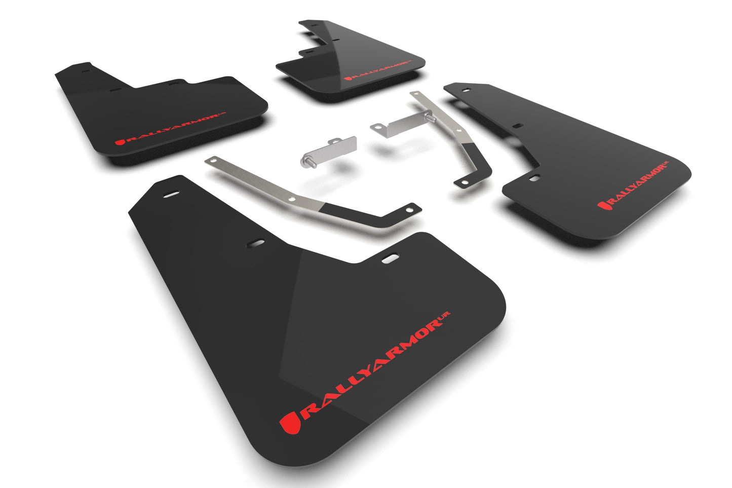 Rally Armor MF106-UR-BLK-RD - 2024 Subaru Crosstrek Lift/AT - Black Mud Flap/Red Logo