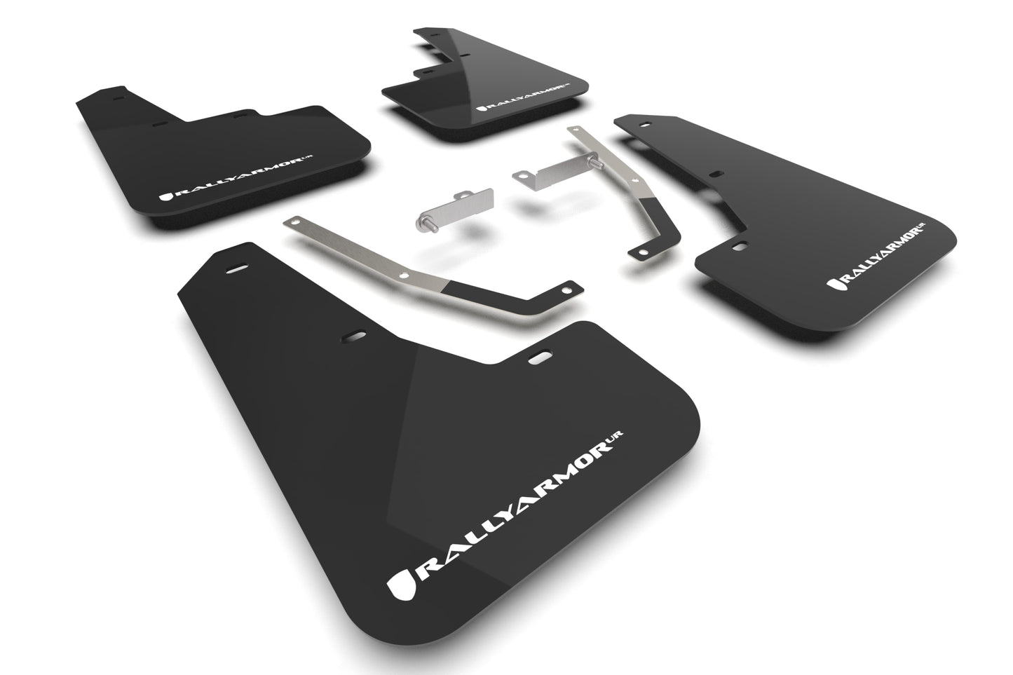 Rally Armor MF106-UR-BLK-WH - 2024 Subaru Crosstrek Lift/AT - Black Mud Flap/White Logo