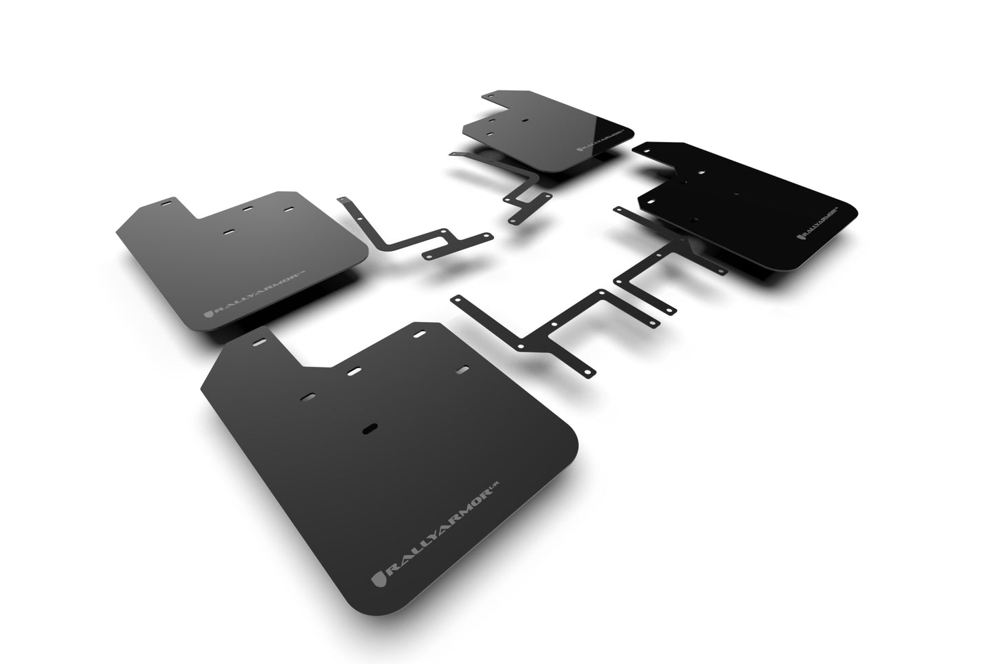 Rally Armor MF54-UR-BLK/GRY - 2018-22 Jeep JL Wrangler Rubicon Sahara Sport Sport S 4xe - Black Mud Flap/Grey Logo