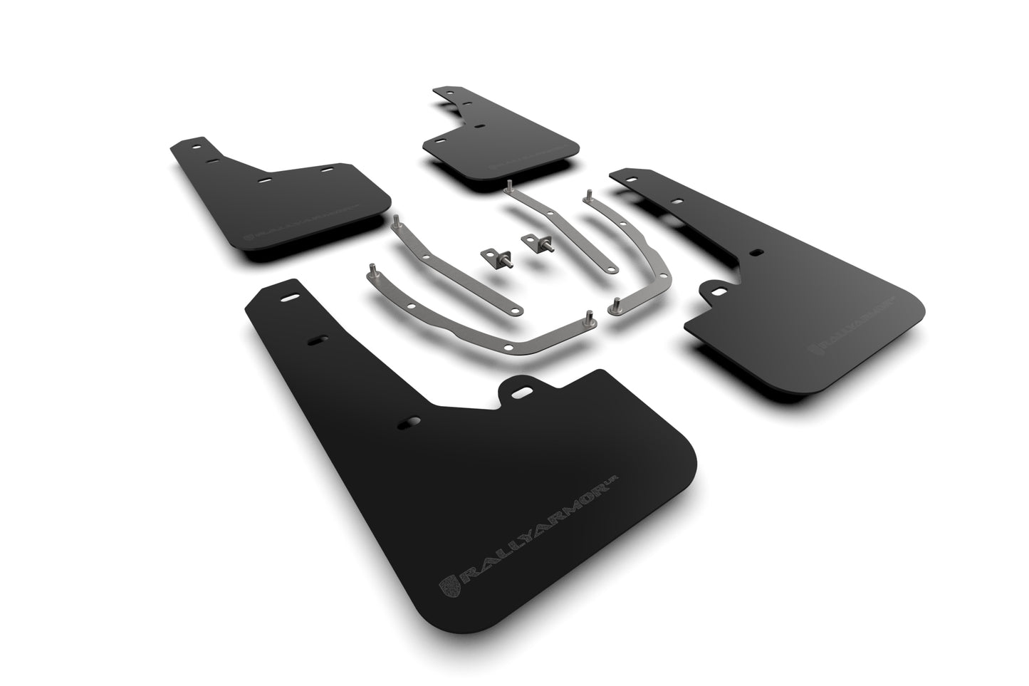 Rally Armor MF75-UR-BLK-MBK - 2022 Hyundai Tucson - Black Mud Flap/Metallic Black Logo