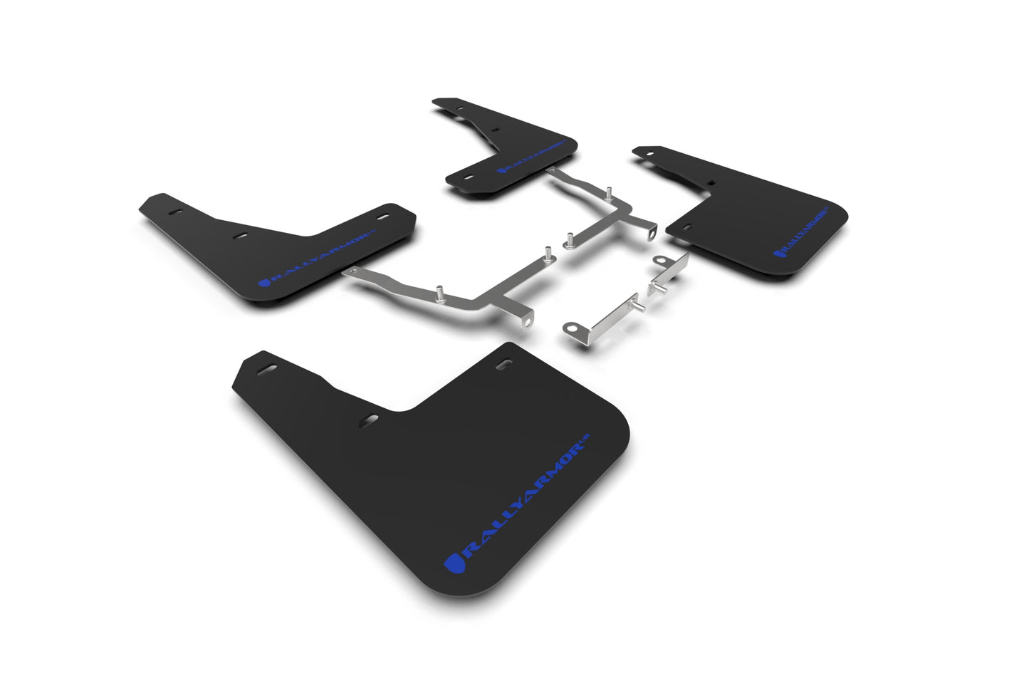 Rally Armor MF77-UR-BLK/BL - 2019-22 Mk4 Ford Focus ST Hatchback - Black Mud Flap/Blue Logo