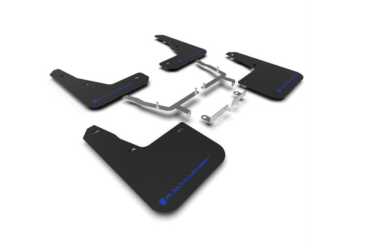 Rally Armor MF77-UR-BLK/BL - 2019-22 Mk4 Ford Focus ST Hatchback - Black Mud Flap/Blue Logo