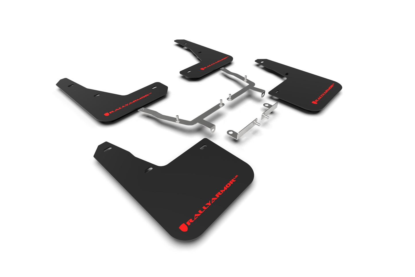 Rally Armor MF77-UR-BLK/RD - 2019-22 Mk4 Ford Focus ST Hatchback - Black Mud Flap/Red Logo