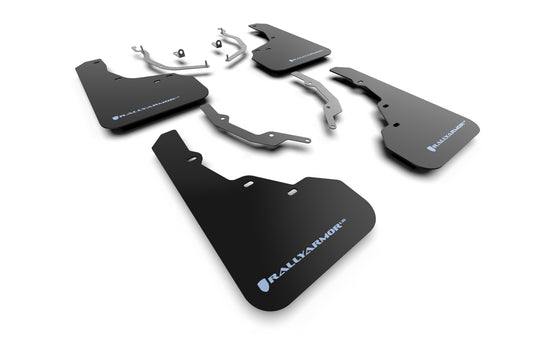 Rally Armor MF78-UR-BLK-ABL - 2022 Hyundai Santa Cruz - Black Mud Flap/Light Blue Logo