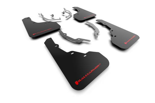 Rally Armor MF78-UR-BLK-RD - 2022 Hyundai Santa Cruz - Black Mud Flap/Red Logo