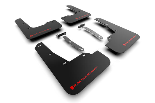 Rally Armor MF79-UR-BLK-RD - 2022 Hyundai Elantra N & N Line - Black Mud Flap/Red Logo