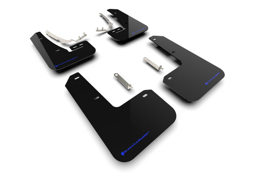 Rally Armor MF80-UR-BLK/BL - 2022 VW MK8 Golf GTI & R - Black Mud Flap/Blue Logo