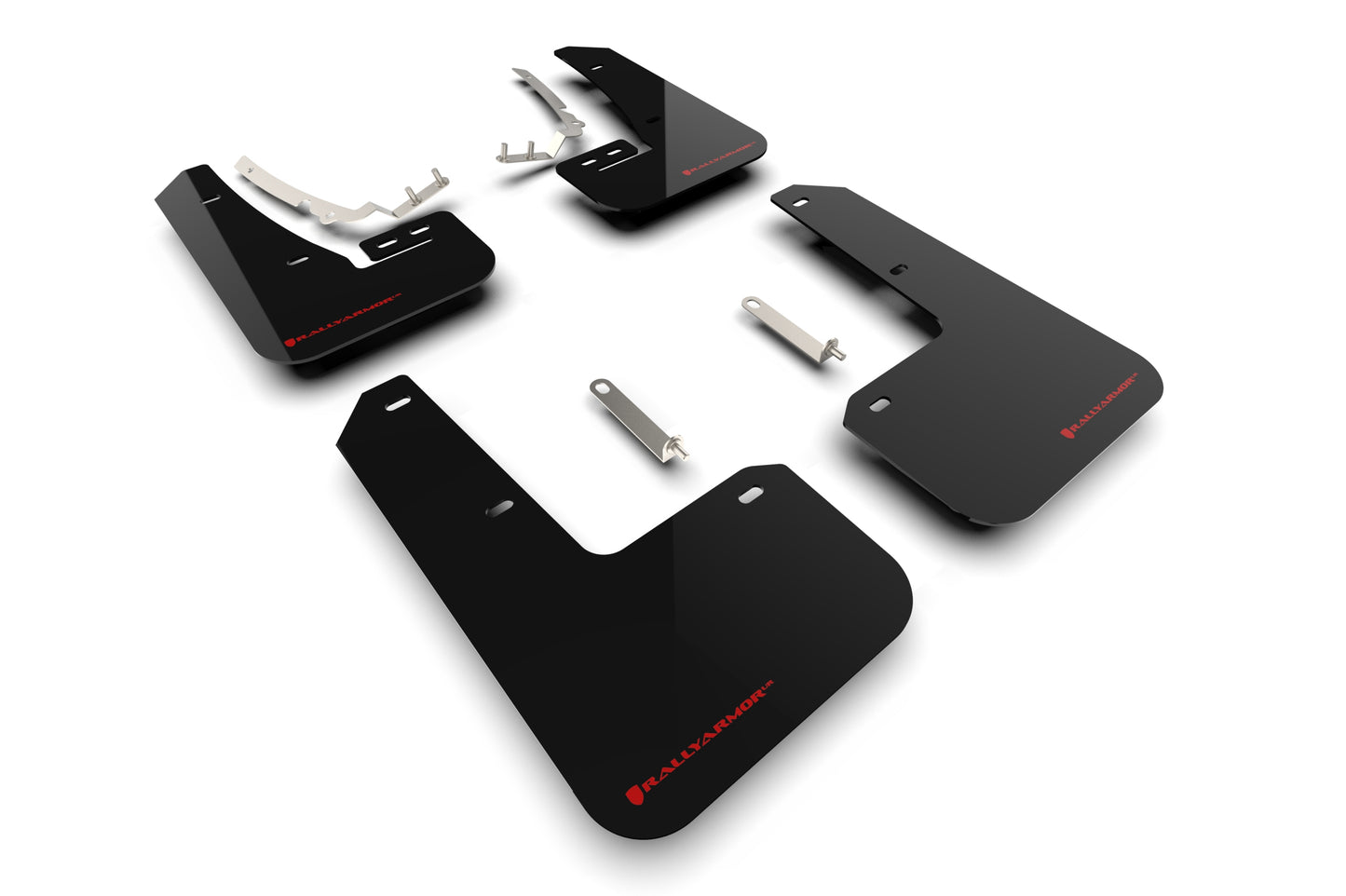 Rally Armor MF80-UR-BLK/RD - 2022 VW MK8 Golf GTI & R - Black Mud Flap/Red Logo