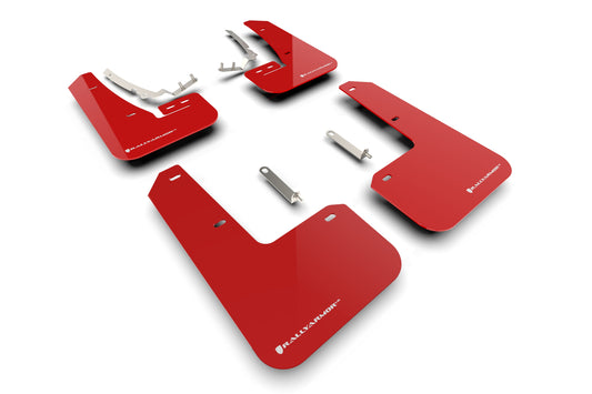 Rally Armor MF80-UR-RD/WH - 2022 VW MK8 Golf GTI & R - Red Mud Flap/White Logo