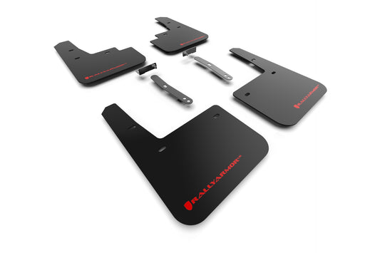 Rally Armor MF83-UR-BLK/RD - 2022 Hyundai Kona N - Black Mud Flap/Red Logo