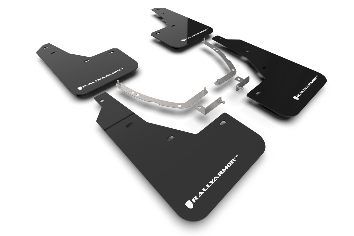 Rally Armor MF87-UR-BLK-WH - 2022 Hyundai Ioniq 5 - Black Mud Flap/White Logo
